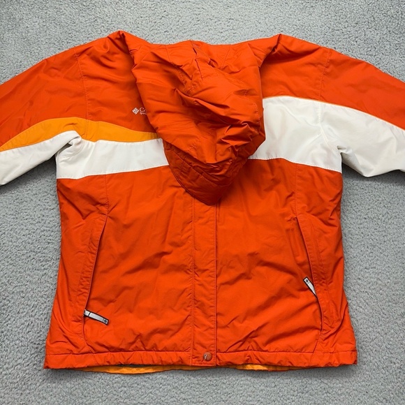 Columbia Sportswear XL5636 205 Womens Size XL Coat Orange/White Winter Jacket - Picture 3 of 12